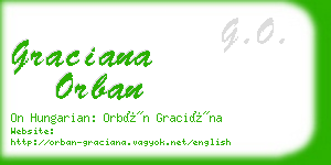 graciana orban business card